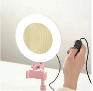 MIRLIGTH™| Espejo Con Soporte Para Celular Y Luz Led Pro